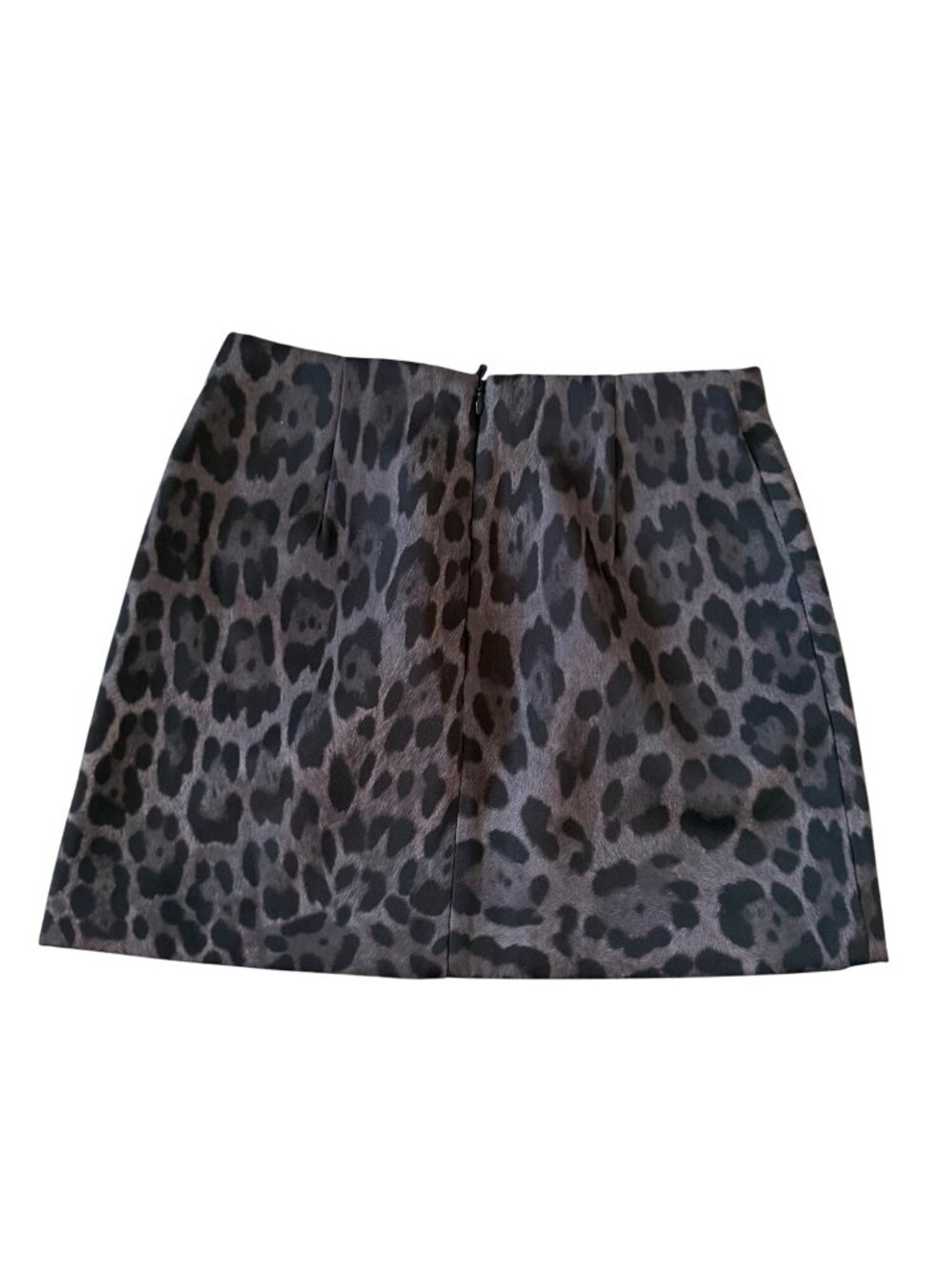 H&M Gray Leopard  Animal Print Mini Skirt Size 2 - Picture 3 of 8